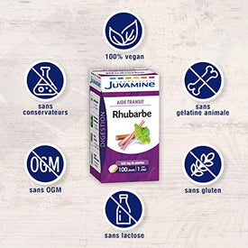 Juvamine JUVAMINE AIDE TRANSIT - RHUBARBE, 100 comprimés - Nature Linking