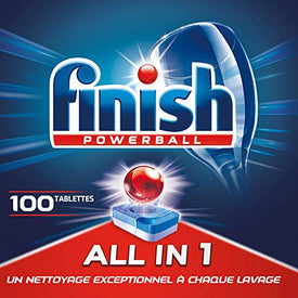 Finish Pastilles Lave-Vaisselle Powerball All in One Max - 100 Tablettes Lave-Vaisselle - Nature Linking