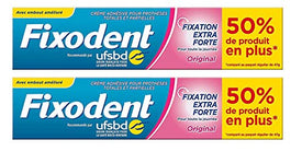 Fixodent Original Crème Adhésive Pour Prothèses Dentaires, Fixation Extra Forte, Lot de 2x70,5g - Nature Linking