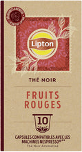 Charger l'image dans la galerie, Lipton Thé Noir Fruits Rouges Compatibles Nespresso 10 Capsules - lot de 2