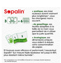Charger l'image dans la galerie, Sopalin®Maxi Décoré Triple épaisseur Feuilles sur mesure Pack de 6 rouleux Maxi